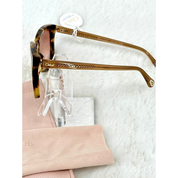 Chloe‎ Women's Havana Sunglasses CH0079S 001 56 - Picture 5 of 13